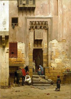 Courtyard of House in Cairo, Willem de Farmas Festas, 1859