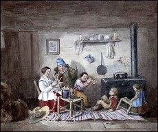 Habitants, painting by Cornelius Krieghoff, 1852 (Wikipedia)